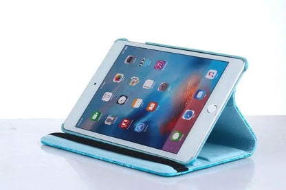 iPad Air 2 9.7 Book Case Rotating Embossed Flower