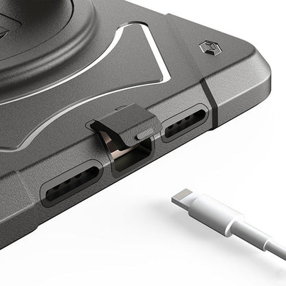 iPad Air 2 9.7 Tough Robot ShockProof Case with Leather Rotating Handle