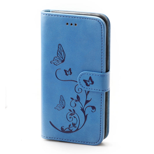 IPhone XR 6.1 Book Case Embossed Butterfly Flower
