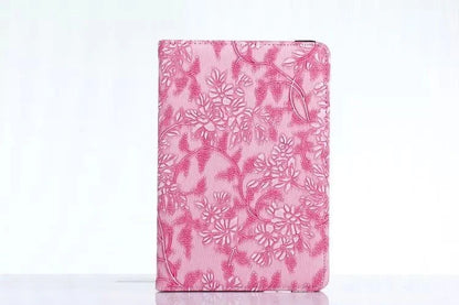 iPad Air 2 9.7 Book Case Rotating Embossed Flower