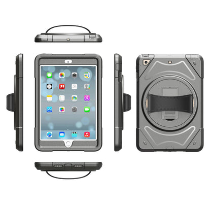 iPad Air 2 9.7 Tough Robot ShockProof Case with Leather Rotating Handle