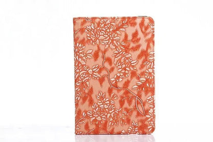 iPad Air 2 9.7 Book Case Rotating Embossed Flower
