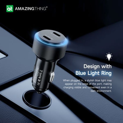 AMAZING THING Speed Pro PD66W / PPS33W 2 Port Car Charger - Black