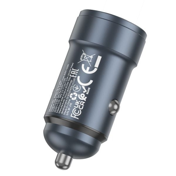 hoco. Z57 Glorious Single-Port PD30W Car Charger - Metal Gray