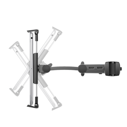 Cygnett 48W USB-C CarGo III Pro Adjustable Car Tablet Mount with Multiple USB Ports - Black