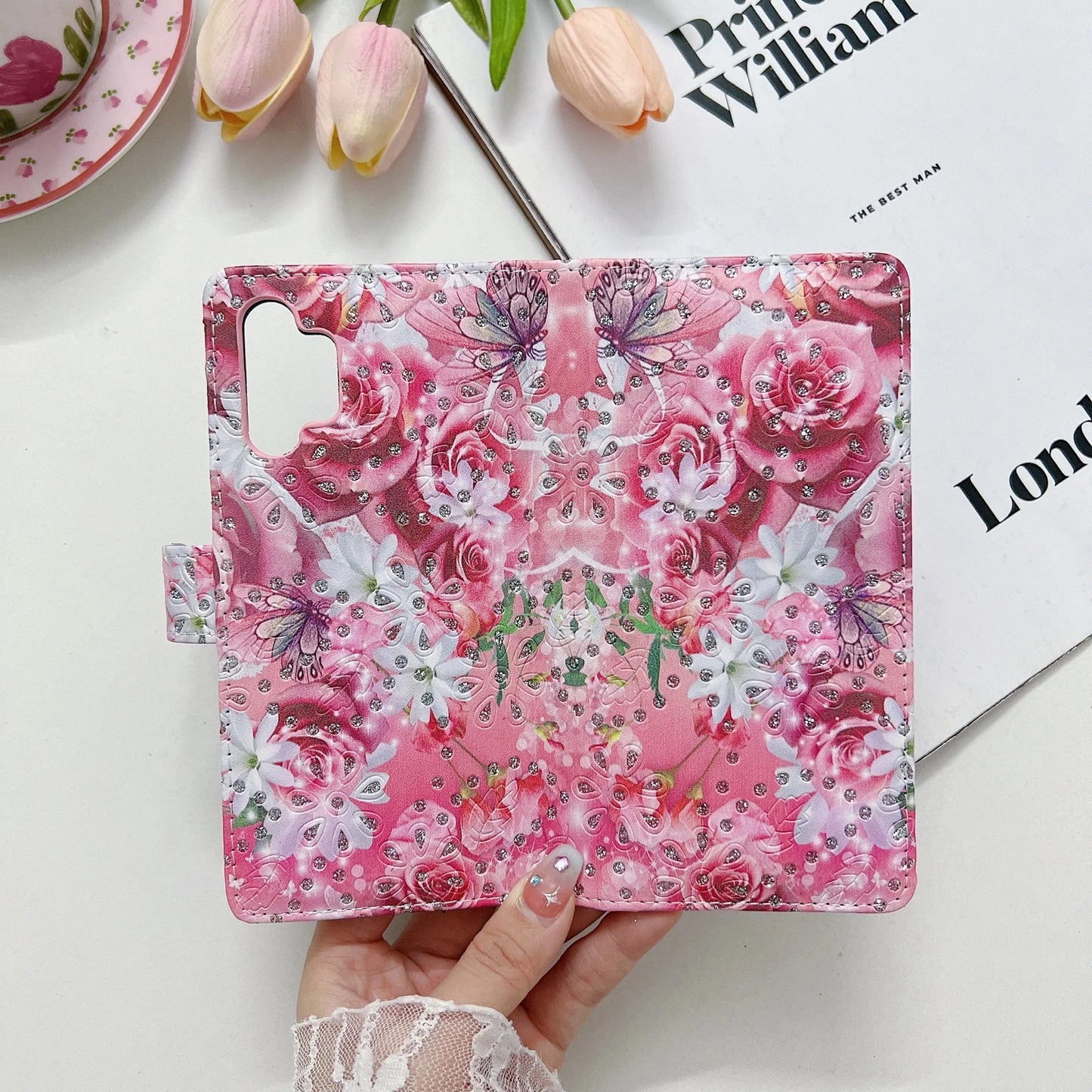 IPhone XR 6.1 Book Case Diamond Pattern case