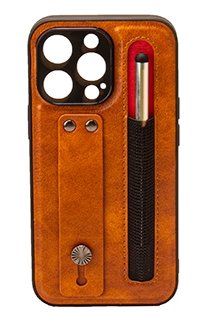 iPhone 13 Pro 6.1 Tough Leather back case with pen