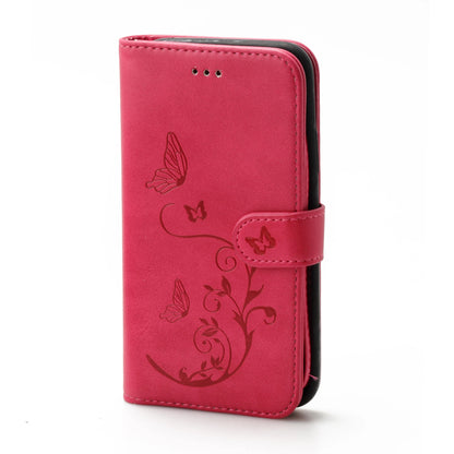 IPhone XR 6.1 Book Case Embossed Butterfly Flower