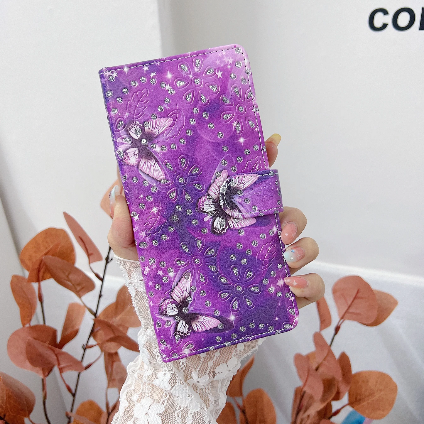 iPhone 13 Mini 5.4 Book Case Diamond Pattern Case