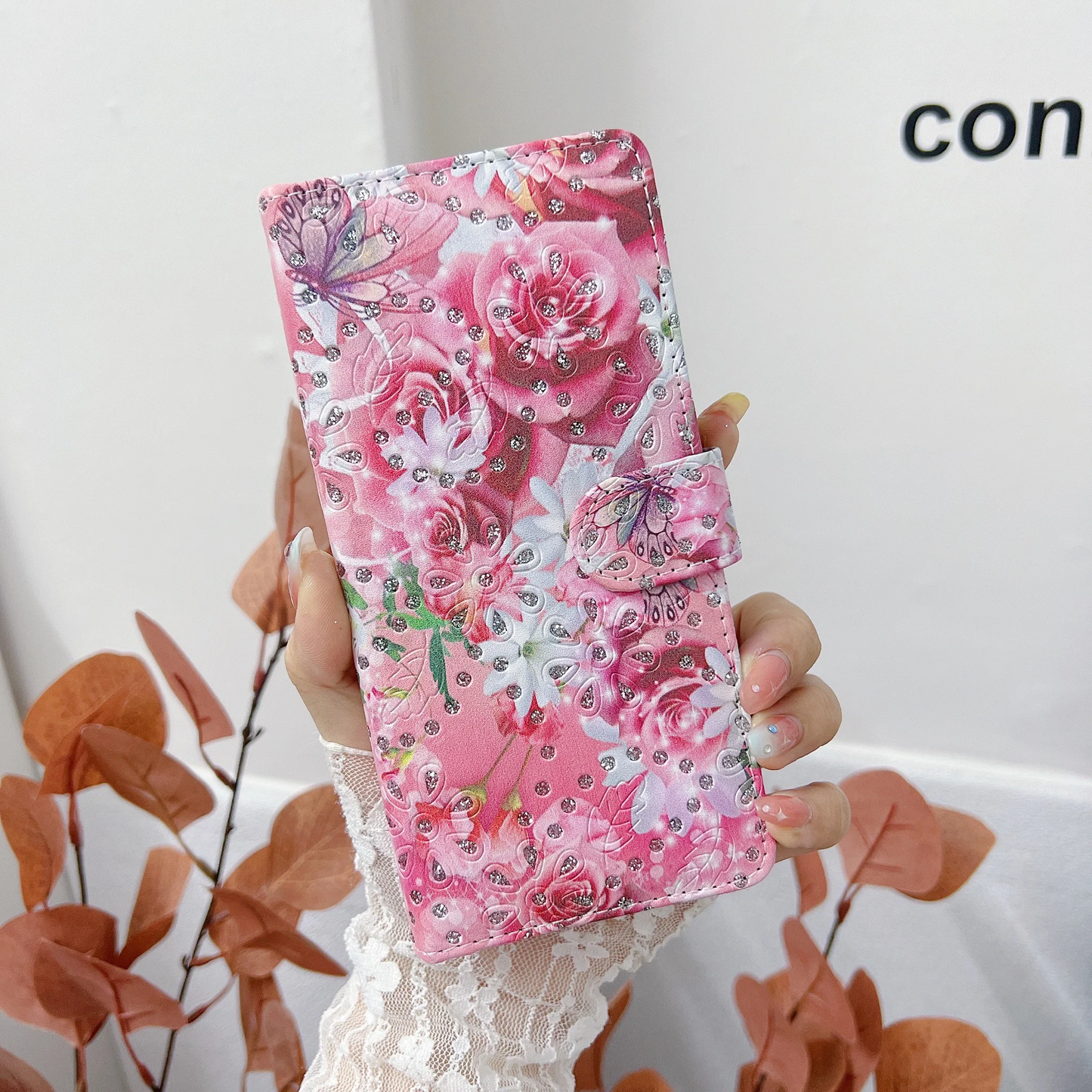 iPhone 12 Mini 5.4 Book Case Diamond Pattern Case